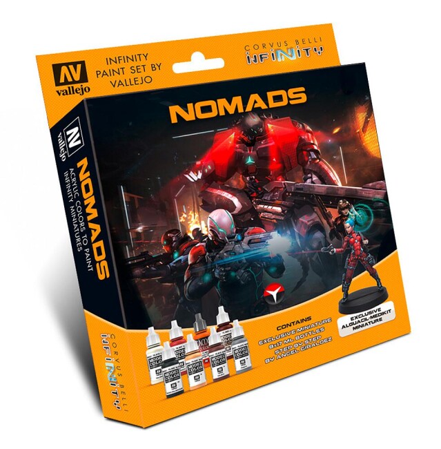 Vallejo 770233  Farb-Set, Infinity Nomads, mit Figur