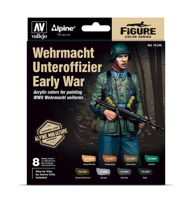 Vallejo 770246  Farb-Set Wehrmacht Unteroffizier, früh