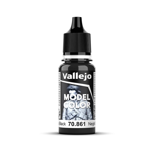 Vallejo 770861  Tiefschwarz, glänzend, 17 ml