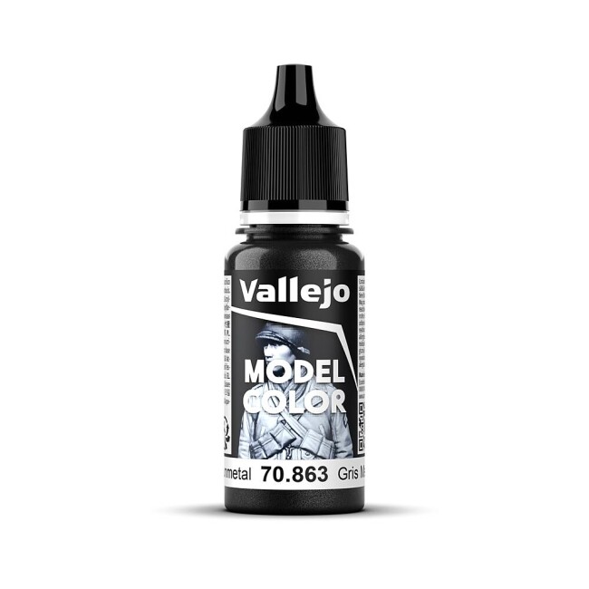 Vallejo 770863  Metallgrau, Metallic, 17 ml