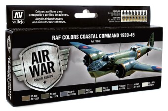 Vallejo 771148  Farb-Set RAF Coastal Command 1939 - 1945, 8 x 17 ml
