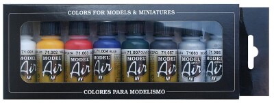 Vallejo 771174  Farb-Set, Basisfarben, 8 x 17  ml