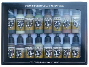 Vallejo 771180  Farb-Set, Alliierte Farben, WWII, 16 x 17 ml