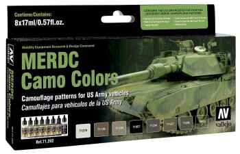 Vallejo 771202  Farb-Set, US Army MERDC Tarnung
