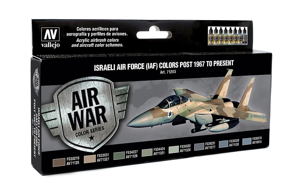 Vallejo 771203  Farb-Set, Israelische Luftwaffe ab 1967