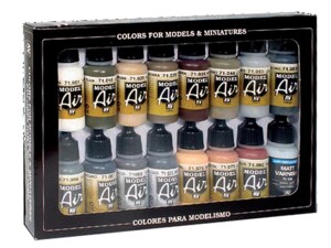 Vallejo 771208  Farb-Set, Deutsche Farben WWII, Europa  und Afrika, 16 x 17 ml