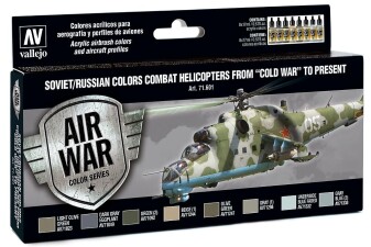 Vallejo 771601  Farb-Set, Russische Kampfhubschrauber, 8...