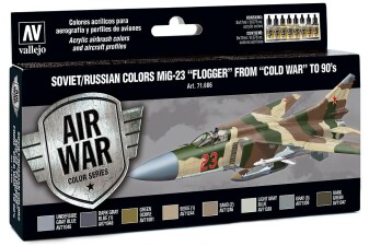 Vallejo 771606  Farb-Set, MiG-23 Flogger, 8 x 17 ml