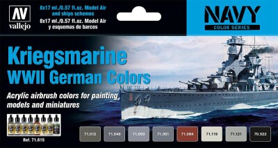 Vallejo 771615  Farb-Set, Kriegsmarine WWII