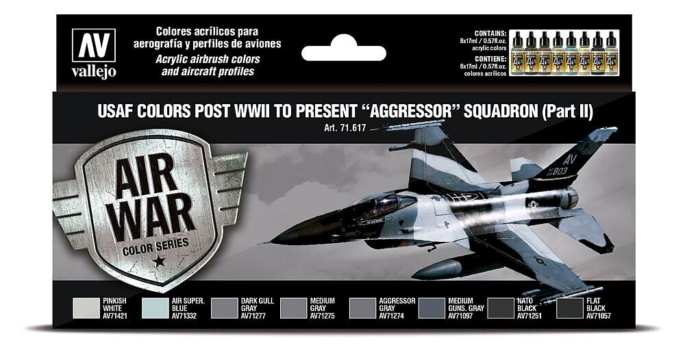 Vallejo 771617  Farb-Set, USAF 1940er bis heute, Aggressor Squadron, 2