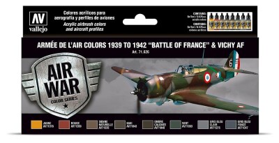 Vallejo 771626  Farb-Set, WWII Armee de l Air, 1939 - 1942