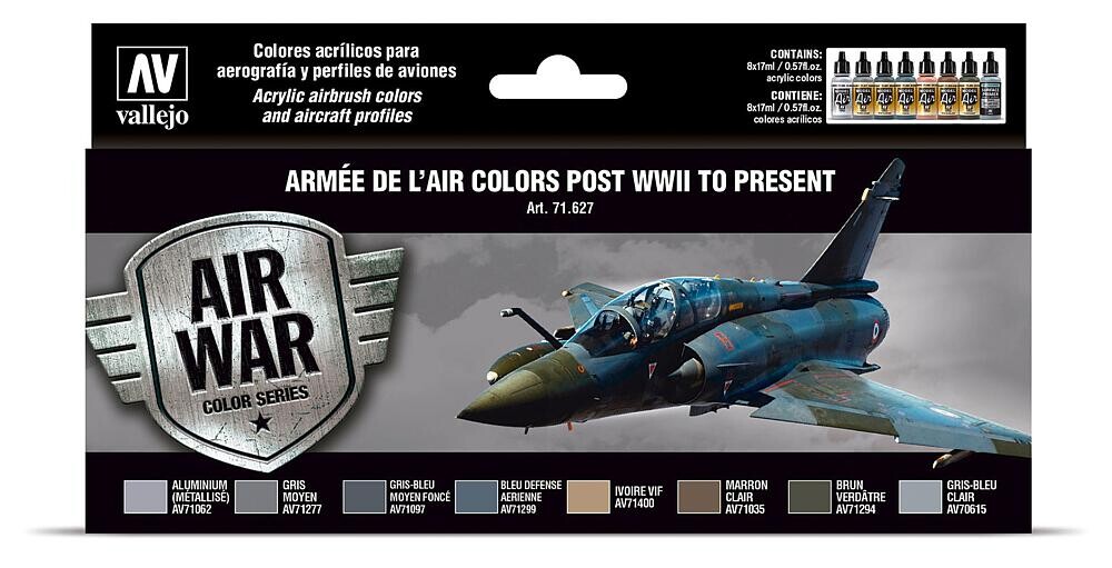 Vallejo 771627  Farb-Set, Armee de l Air, ab 1945