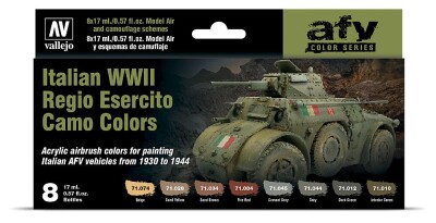 Vallejo 771645  Farb-Set italienische Tarnfarben WWII