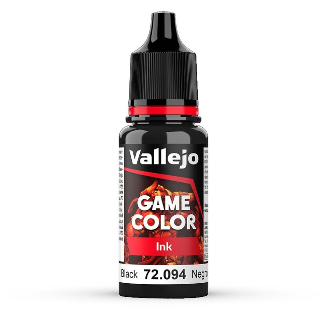 Vallejo 772094  Schwarze Tinte, 17 ml