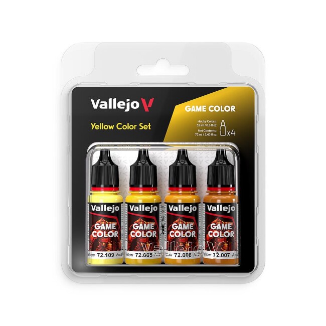 Vallejo 772378  Farb-Set Gelb, 4x 18 ml