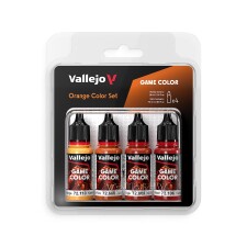 Vallejo 772381  Farb-Set Orange, 4x 18 ml