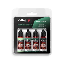 Vallejo 772383  Farb-Set Kalt-Gr&uuml;n, 4x 18 ml