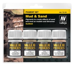 Vallejo 773191  Pigment-Set Schlamm und Sand