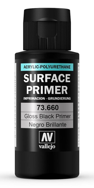 Vallejo 773660  Grundierung, schwarz, glänzend, 60 ml