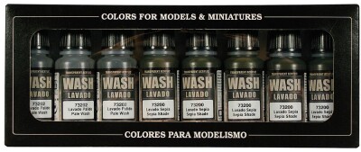Vallejo 773998  Farb-Set, Washes, 8 x 17 ml, Game Color