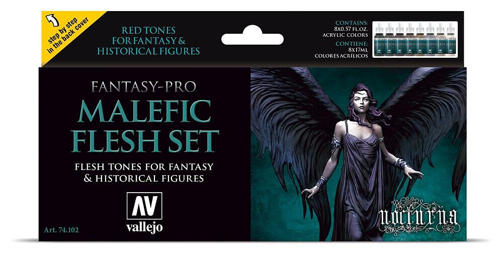 Vallejo 774102  Farb-Set, Malefic Flesh, 8 x 17 ml