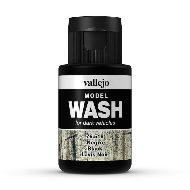 Vallejo 776518  Wash-Color, Schwarz, 35 ml