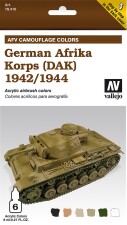 Vallejo 778410  Farb-Set, Deutsch Afrika-Korps 42/44, 6 x...