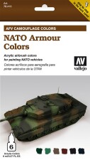 Vallejo 778413  Farb-Set, NATO Tarnung, 6 x 8 ml