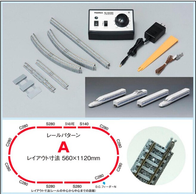 TomyTEC 970182  Start-Set, Schienen-Oval mit Shinkansen