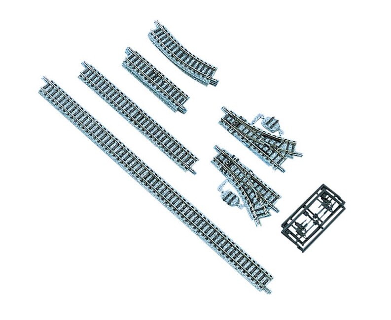 TomyTEC 971082  Gleis-Set, Abfahrt, Schotterbettung