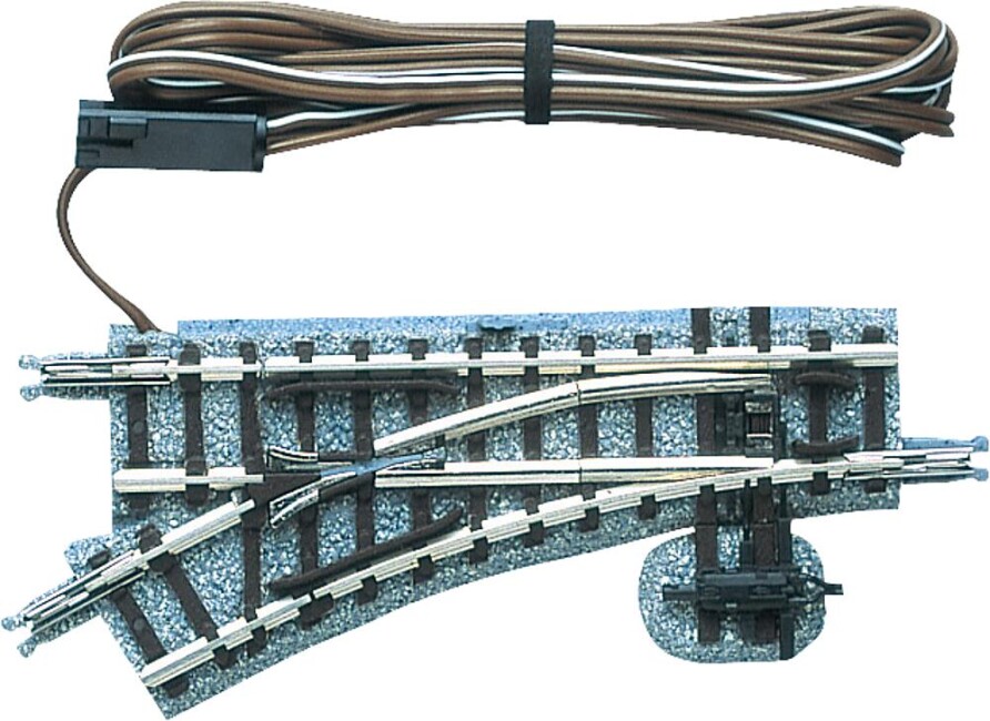 TomyTEC 971232  Elektrische Weiche, links, in  Schotterbettung