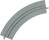 TomyTEC 971796  4 Tram-Gleise, gebogen, Mini Curved, mit breiter Betonbet.