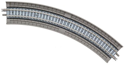 TomyTEC 971873  4 Gleise, gebogen, in Beton-Viaduktbettung, 45&deg;, r 243 mm