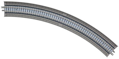 TomyTEC 971874  4 Gleise, gebogen, in Beton-Viaduktbettung, 45&deg;, r