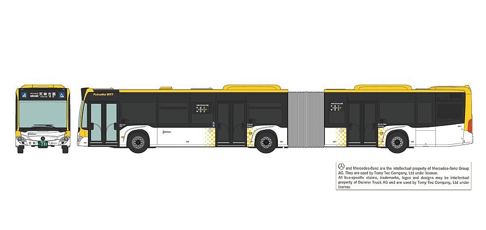 TomyTEC 977289  Mercedes-Benz Gelenk-Bus Nishinippon Railway Fukuoka BRT