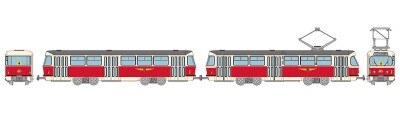 TomyTEC 977814  Tram-system, Dresdner Stra&szlig;enbahn, Typ Tatra T4-B4
