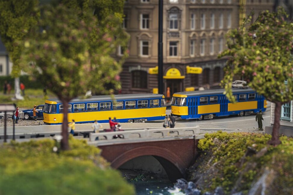 TomyTEC 977821  Tram-system, Leipziger Straßenbahn, Typ Tatra T4+B4