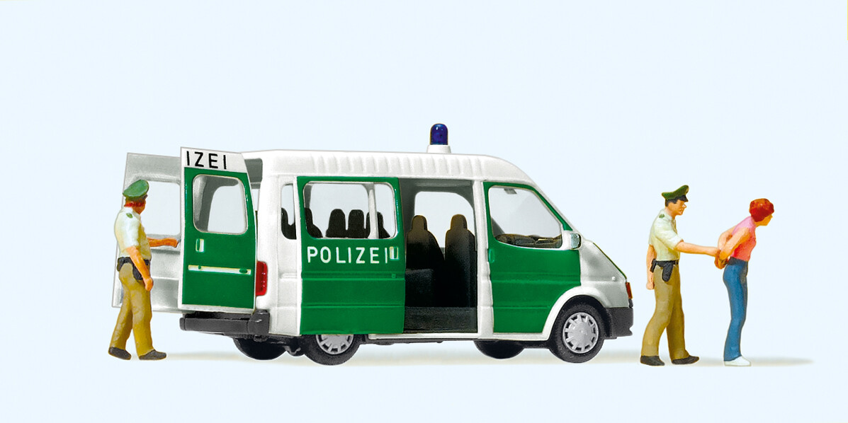 Preiser 33248  Polizeifahrzeug mit geöffnete