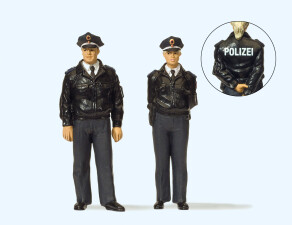 Preiser 44909  Polizisten stehend. Blaue Uni