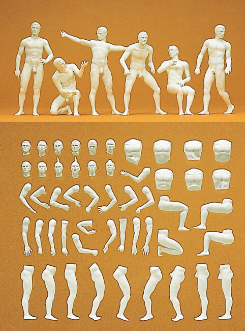 Preiser 45900  Modellfigur "Adam". 6 unbemal