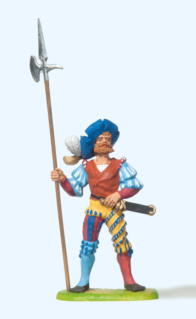 Preiser 52308  Landsknecht stehend, mit Hell