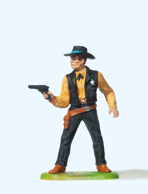 Preiser 54808  Sheriff stehend, mit Revolver