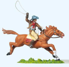 Preiser 54822  Cowboy reitend, Lasso werfend