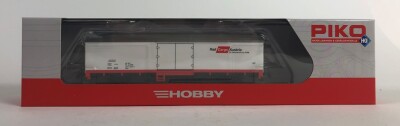 PIKO 98549B1  Gedeckter G&uuml;terwagen rot-wei&szlig;,...
