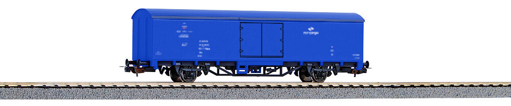 PIKO 98549C1  Gedeckter Güterwagen blau, #1 Ep. VI PKP