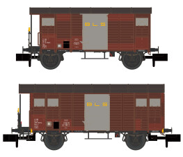 Hobbytrain H24254  2er-Set gedeckte G&uuml;terwagen K2 +...
