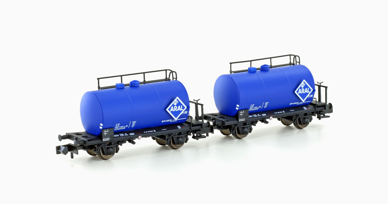 Hobbytrain H24833  2er-Set Leichtbau-Kesselwagen Aral  Ep. IV DB