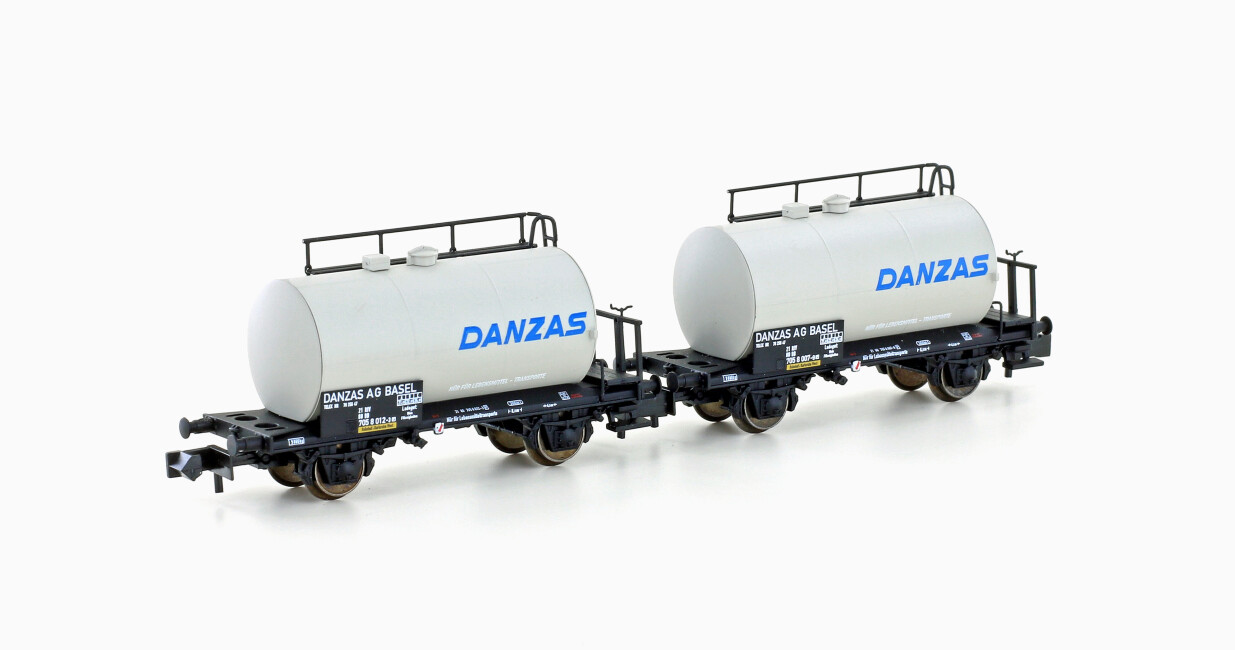 Hobbytrain H24834  2er-Set Leichtbau-Kesselwagen Danzas  Ep. IV DB