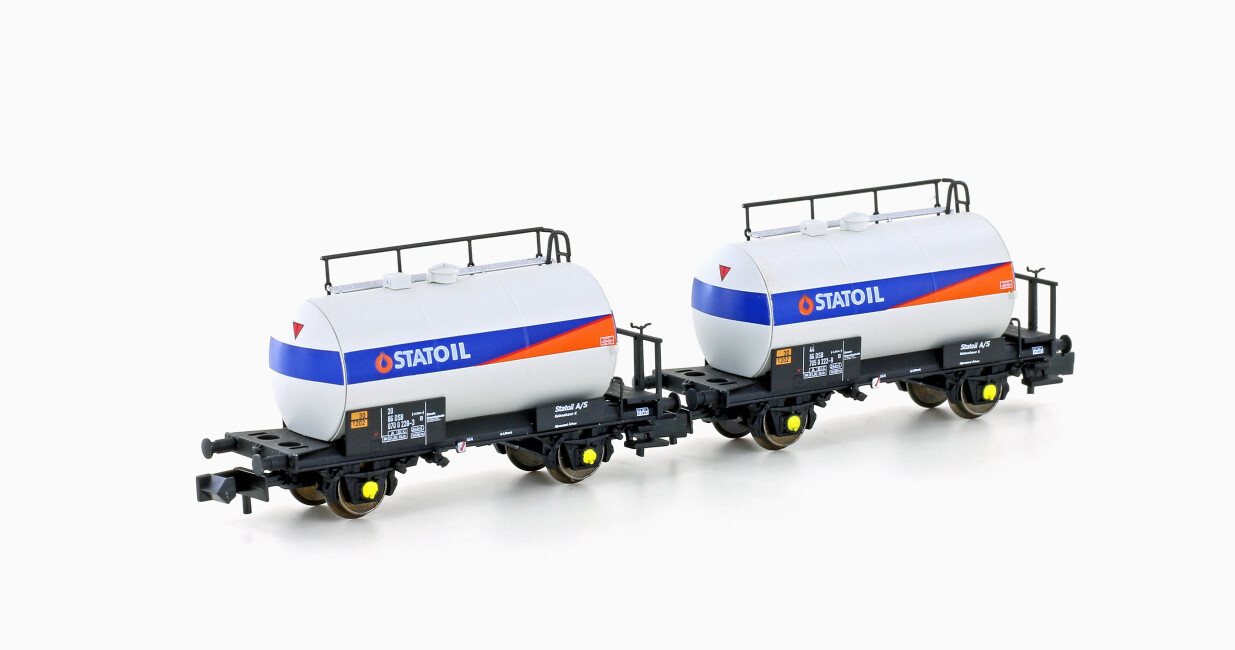 Hobbytrain H24853  2er-Set Leichtbau-Kesselwagen Statoil  Ep. IV DSB