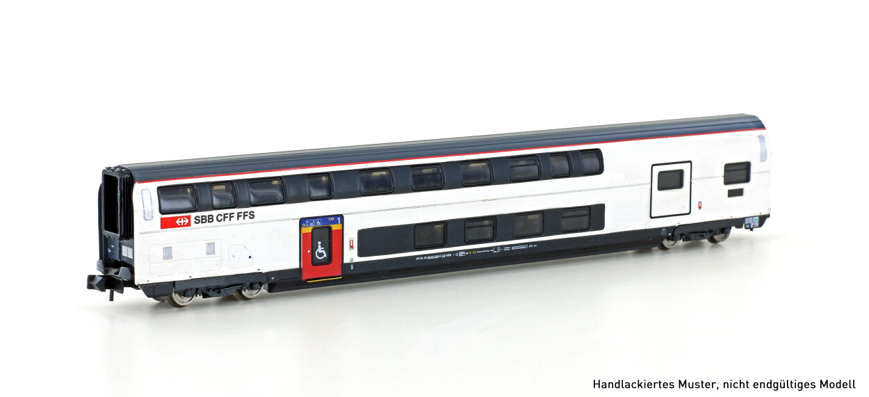 Hobbytrain H25122  Doppelstock-Personenwagen IC2020 1.Kl./Gepäck Refit  Ep. VI SBB